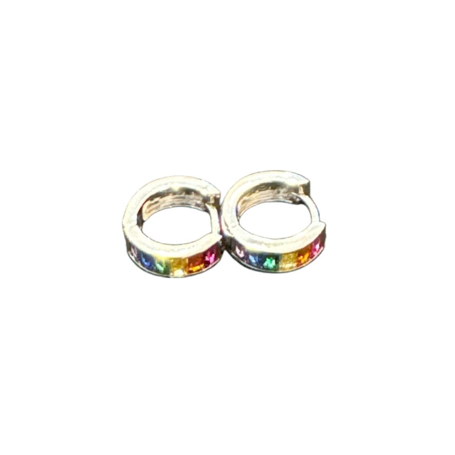 Sterling Silver Round Earring 4.5 MM CZ Stone ECZ3033