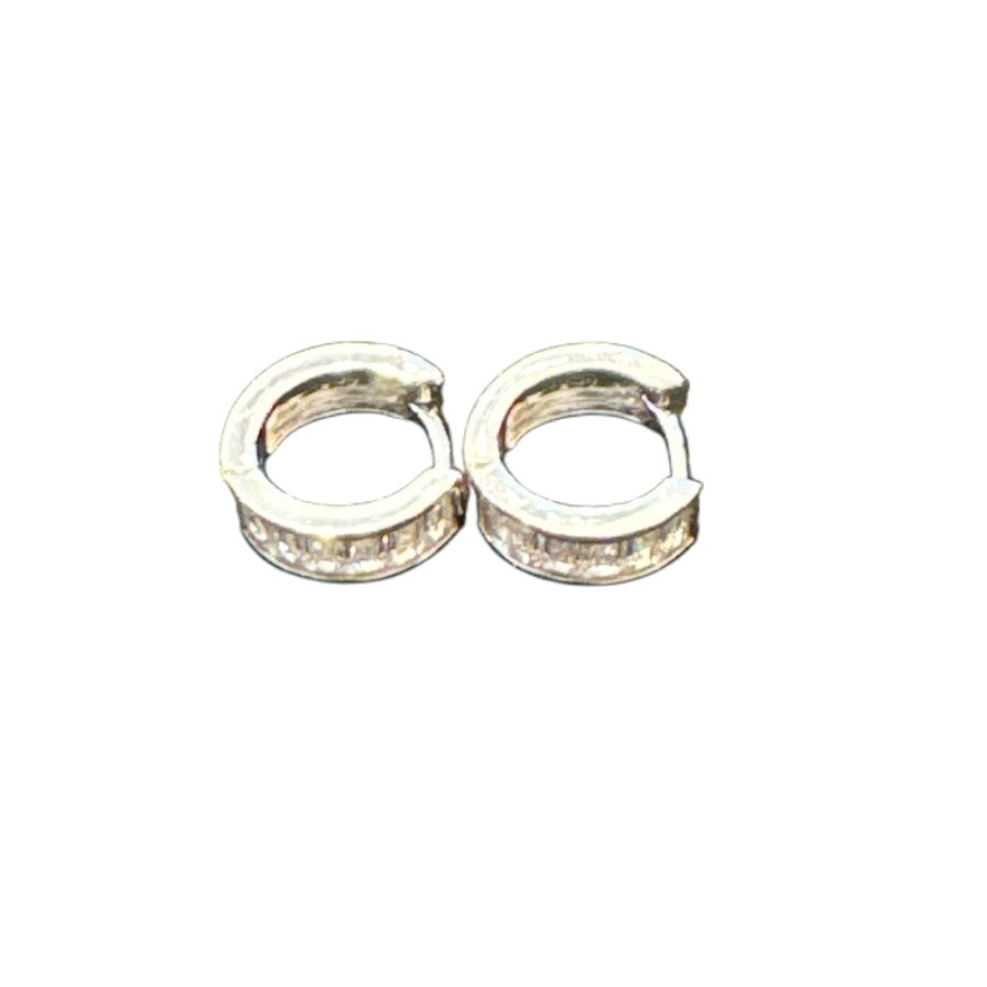 Sterling Silver Round Earring 4.5 MM CZ Stone ECZ3033