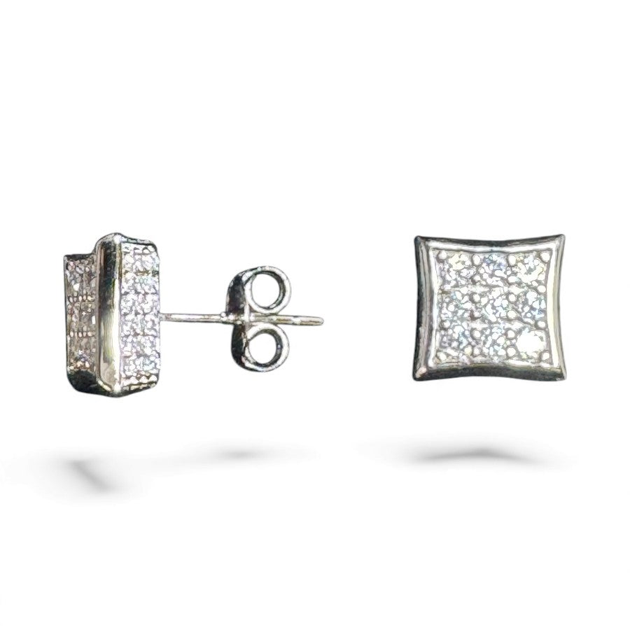 Sterling Silver Stud Earring CZ Stone ECZ321