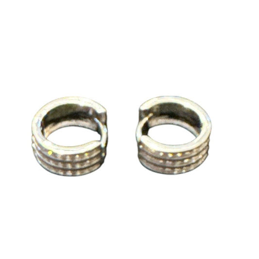 Sterling Silver Round Earring CZ Stone ECZ328