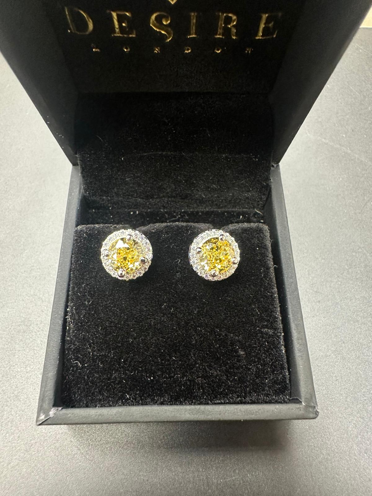 Sterling Silver Stud Earring CZ Stone ECZ3301