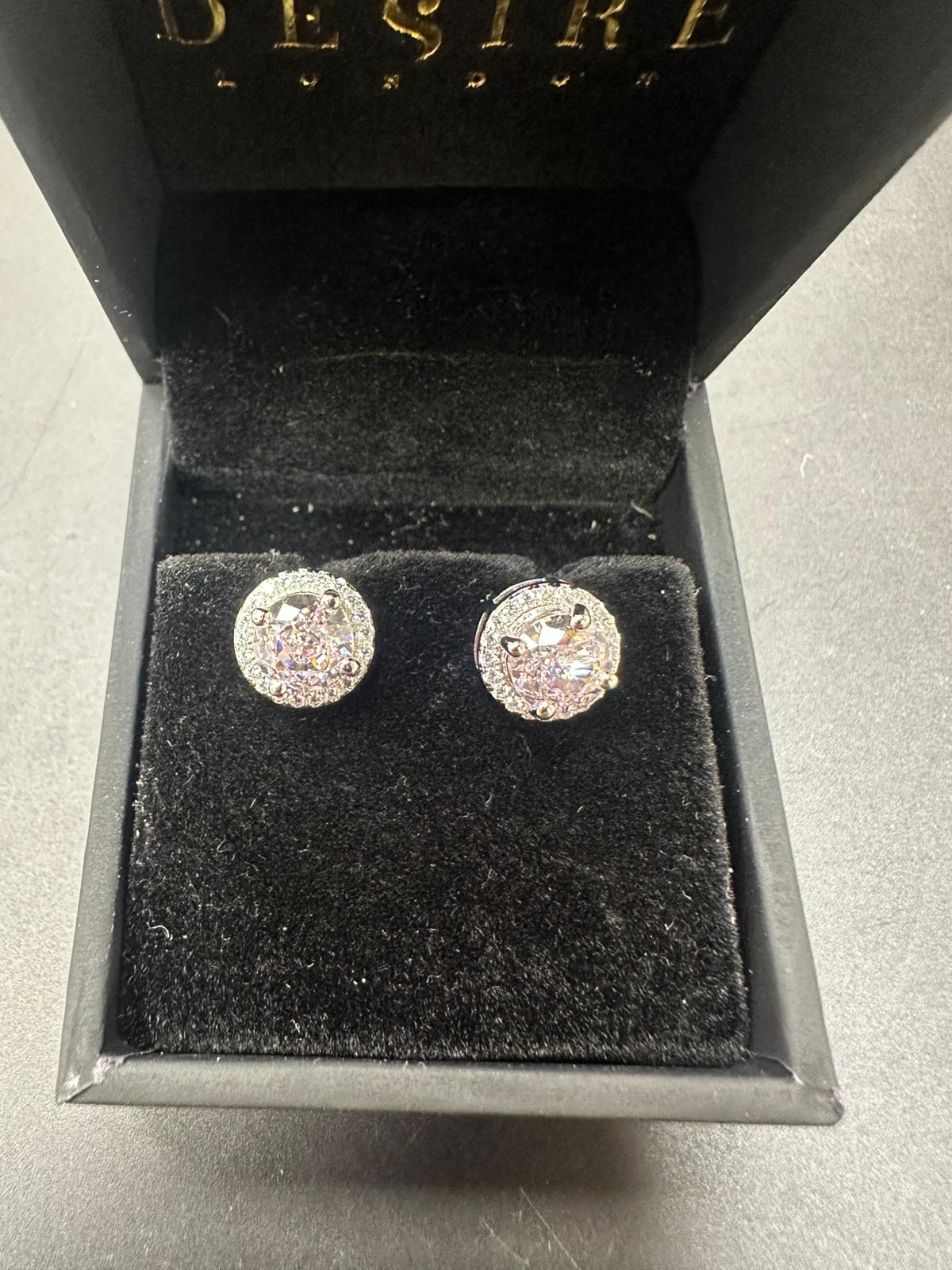 Sterling Silver Stud Earring CZ Stone ECZ3301