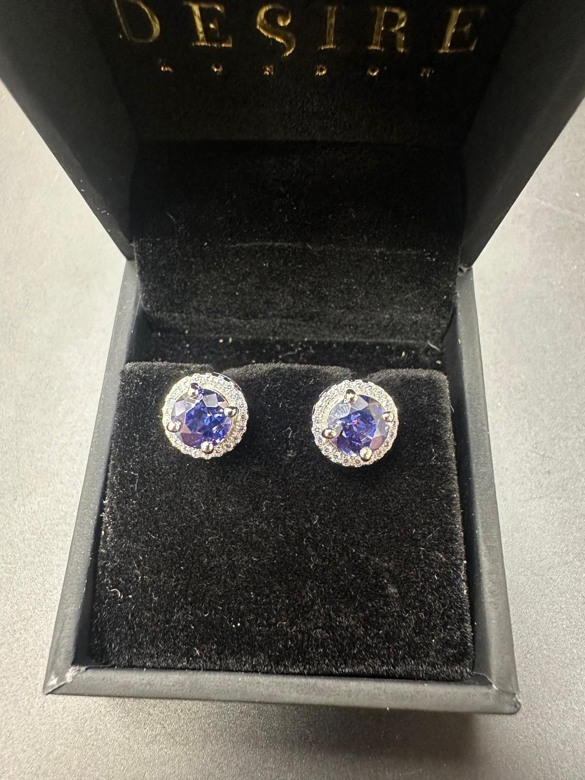 Sterling Silver Stud Earring CZ Stone ECZ3301