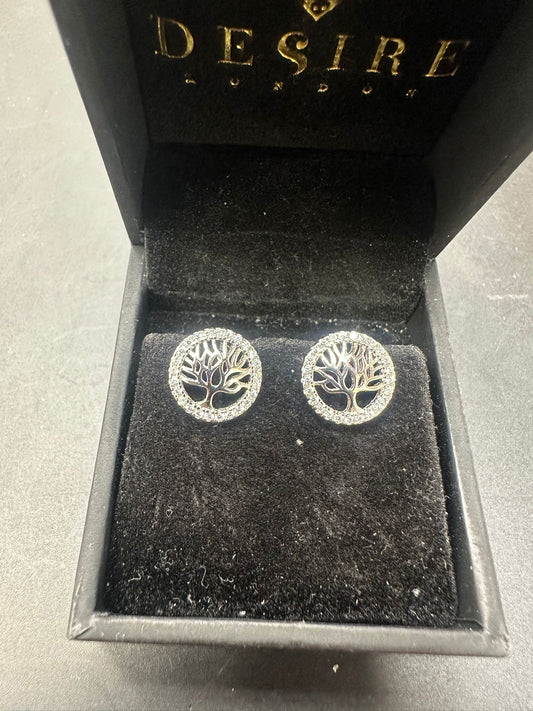 Sterling Silver Stud Earring CZ Stone ECZ33102