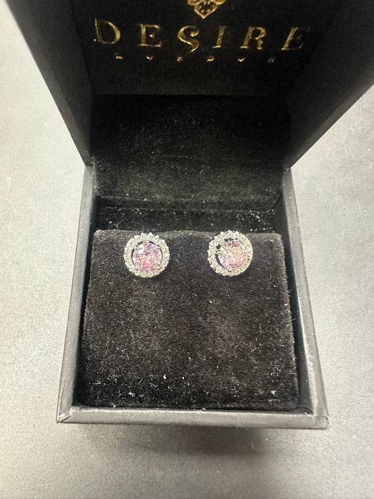 Sterling Silver Stud Earring CZ Stone ECZ33105