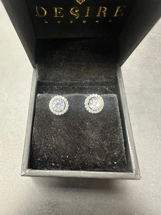 Sterling Silver Stud Earring CZ Stone ECZ33105