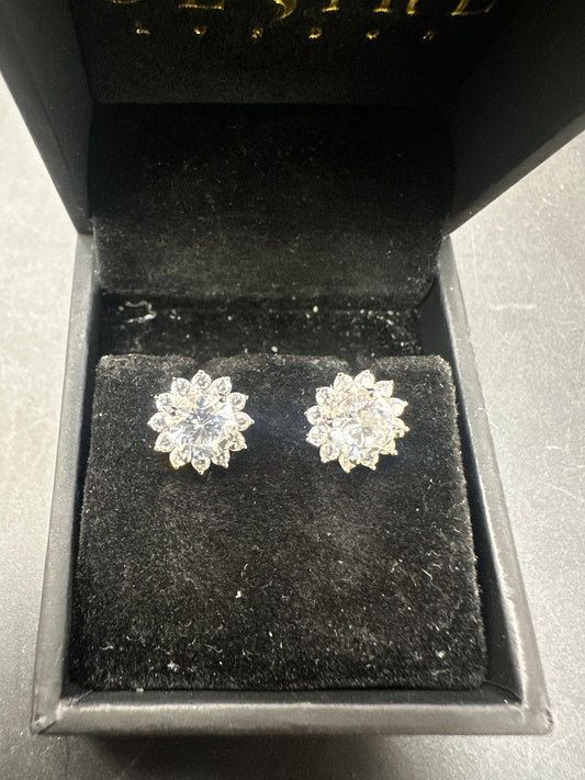 Sterling Silver Stud Earring CZ Stone ECZ33108