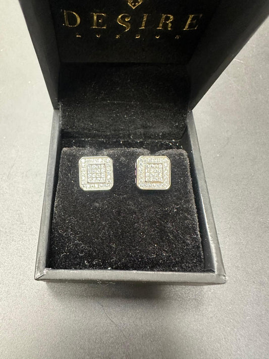 Sterling Silver Stud Earring CZ Stone ECZ339