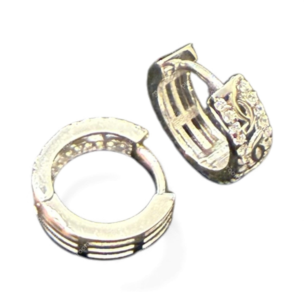 Sterling Silver Round Earring CZ Stone ECZ3391