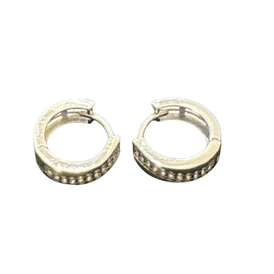 Sterling Silver Round Earring CZ Stone ECZ3392