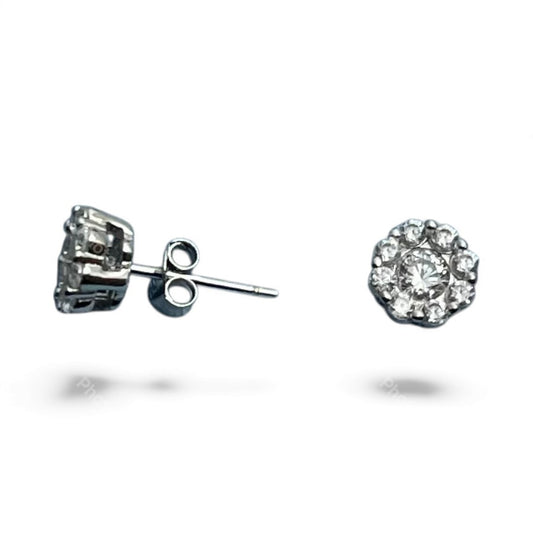 Sterling Silver Stud Earring CZ Stone ECZ3398