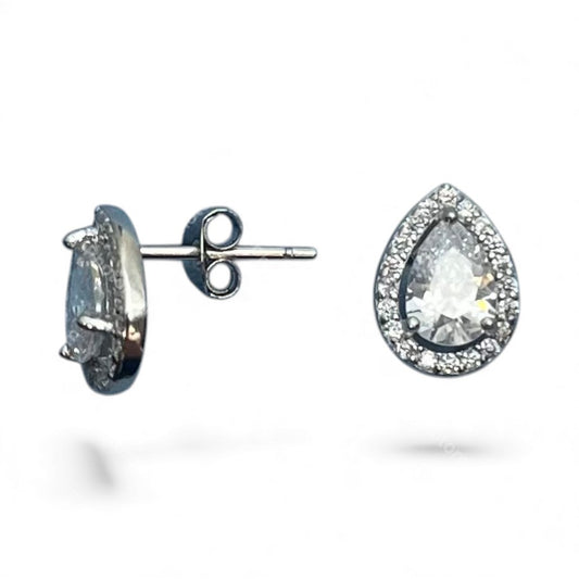 Sterling Silver Stud Earring CZ Stone ECZ3399