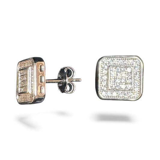 Sterling Silver Stud Earring CZ Stone ECZ339