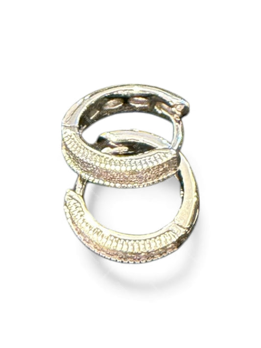 Sterling Silver Round Earring CZ Stone ECZ3591