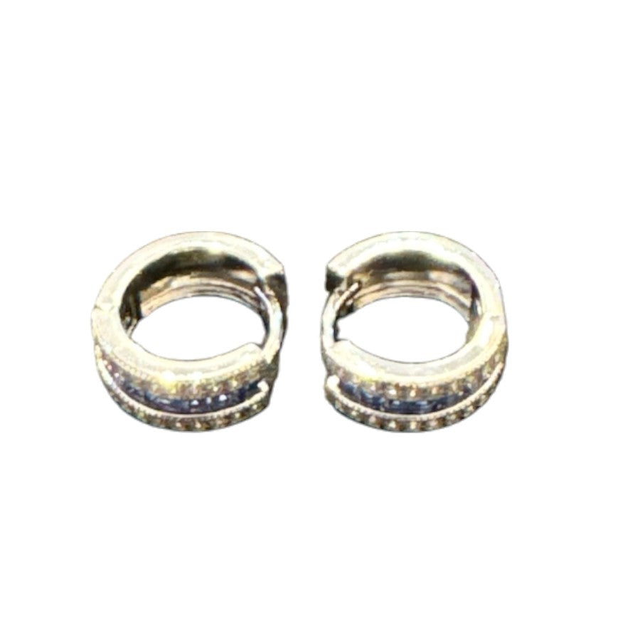 Sterling Silver Round Earring CZ Stone ECZ362