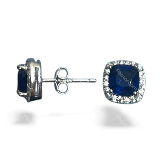 Sterling Silver Stud Earring CZ Stone ECZ365