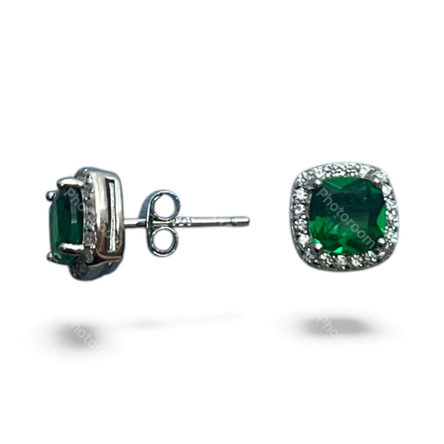 Sterling Silver Stud Earring CZ Stone ECZ365