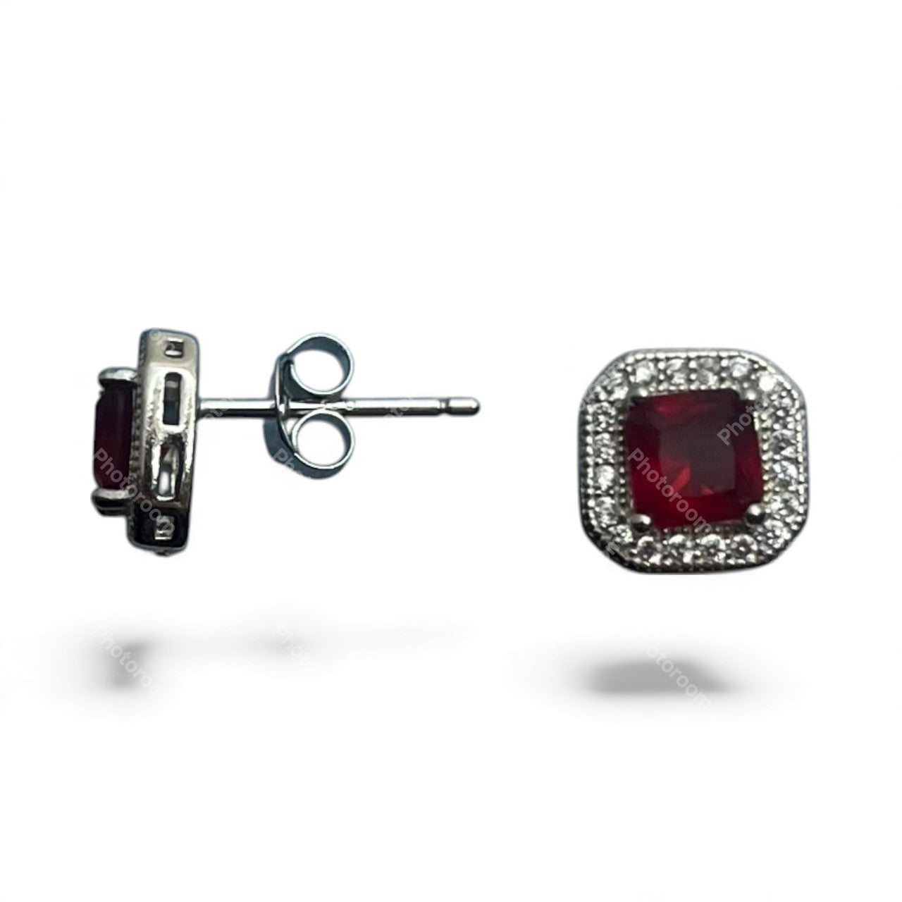 Sterling Silver Stud Earring CZ Stone ECZ365