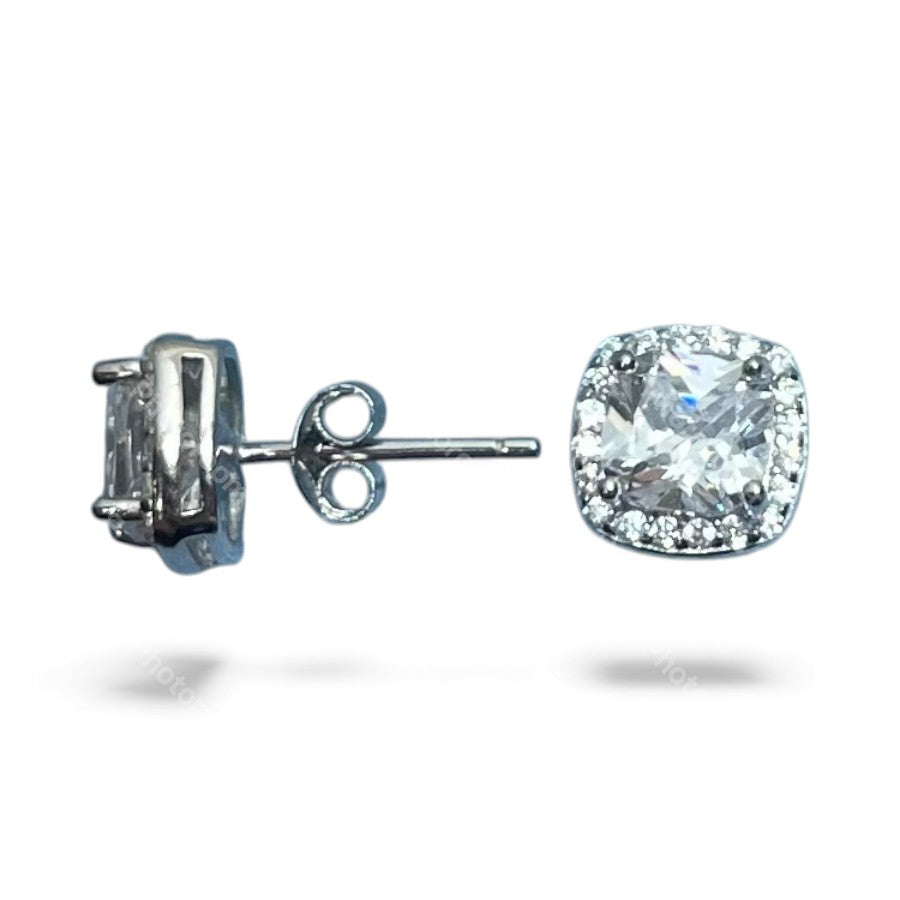 Sterling Silver Stud Earring CZ Stone ECZ365