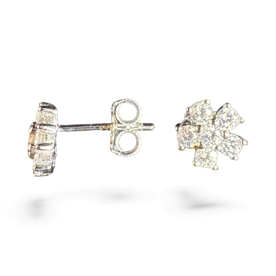 Sterling Silver Stud Earring CZ Stone ECZ3719