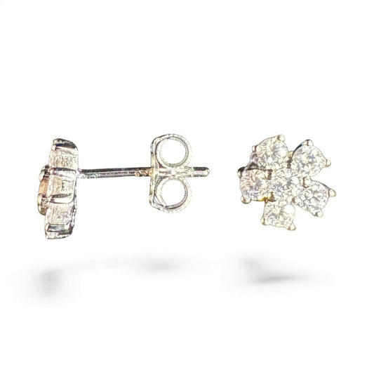Sterling Silver Stud Earring CZ Stone ECZ3719