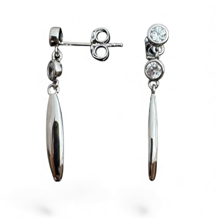 Sterling Silver Stud Earring CZ Stone ECZ3902