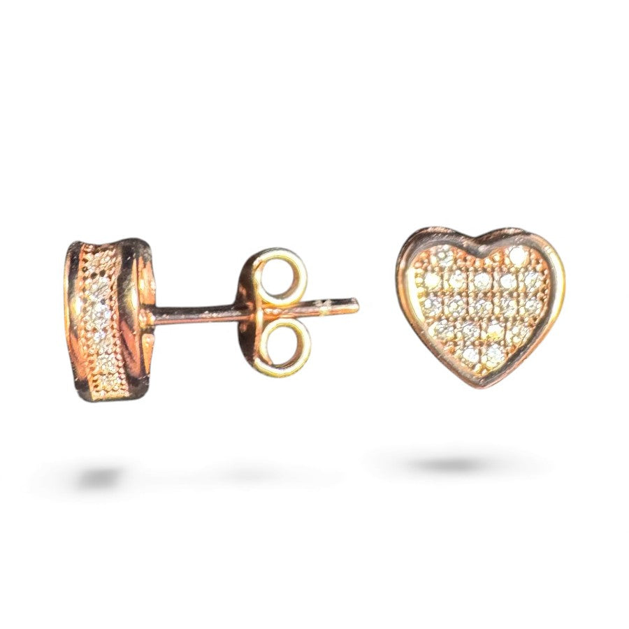 Sterling Silver Stud Earring CZ Stone ECZ392