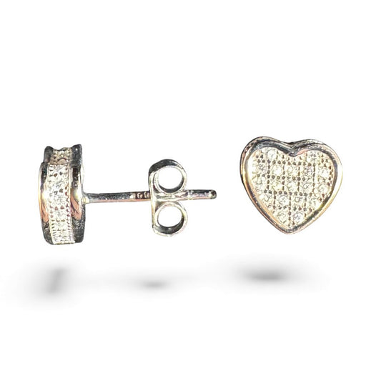 Sterling Silver Stud Earring CZ Stone ECZ392