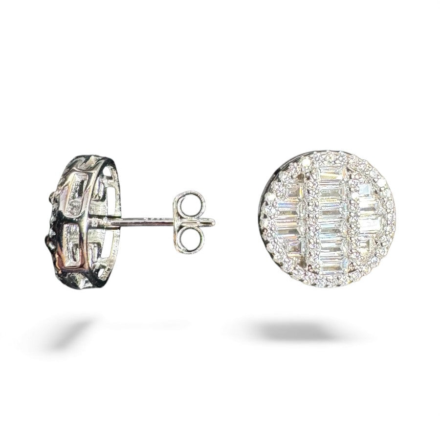 Sterling Silver Stud Earring CZ Stone ECZ4051