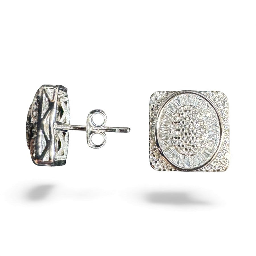 Sterling Silver Stud Earring CZ Stone ECZ4501