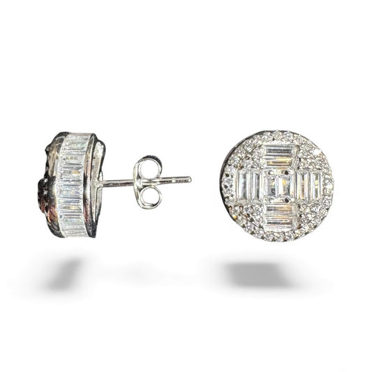 Sterling Silver Stud Earring CZ Stone ECZ4502N