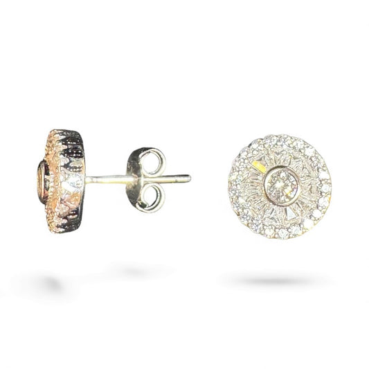 Sterling Silver Stud Earring CZ Stone ECZ4505