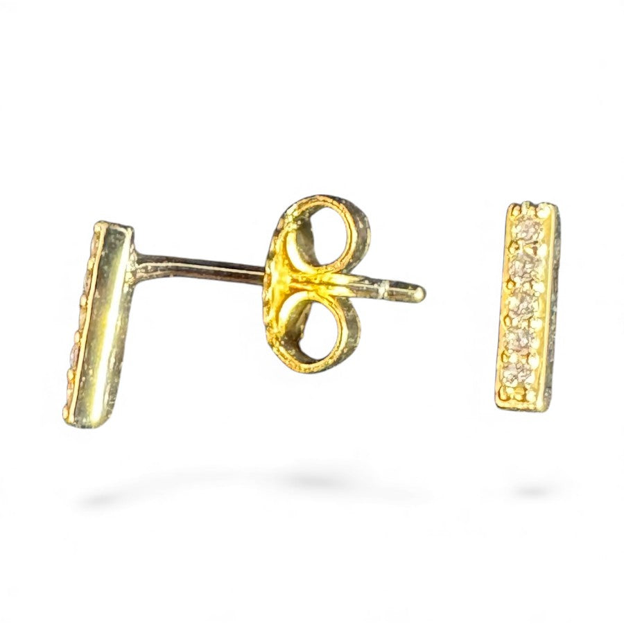 Sterling Silver Stud Earring CZ Stone ECZ500