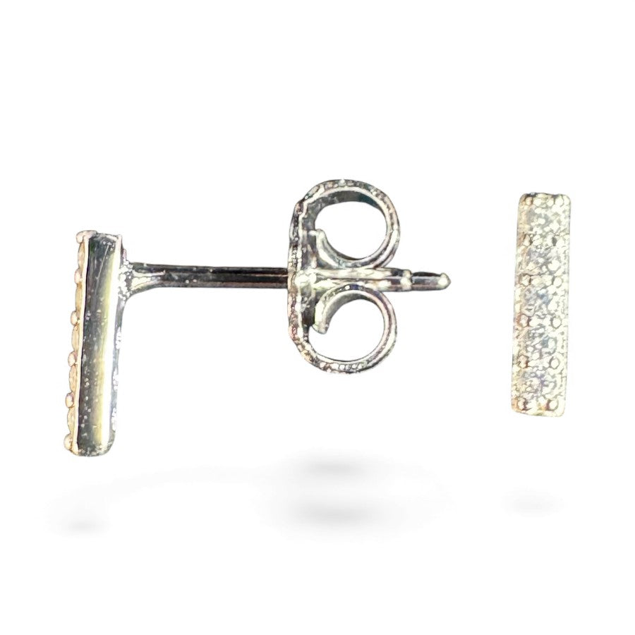 Sterling Silver Stud Earring CZ Stone ECZ500