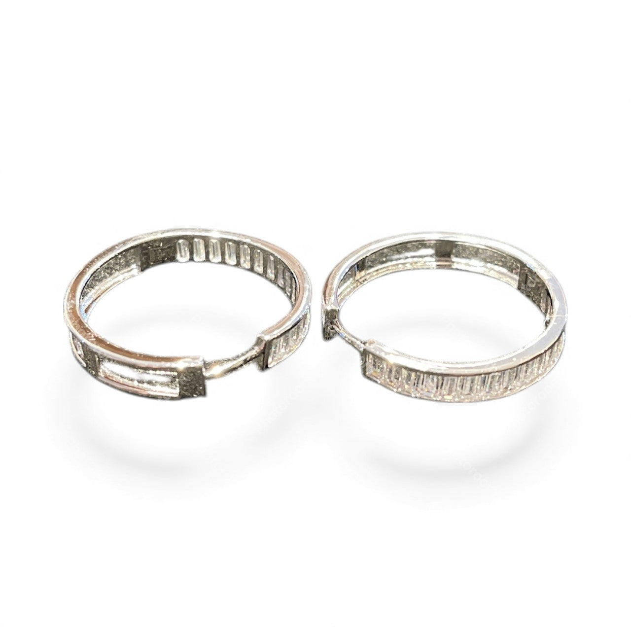 Sterling Silver Round Earring CZ Stone ECZ550