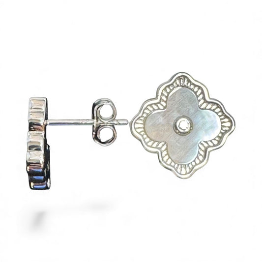 Sterling Silver Stud Earring CZ Stone ECZ55702