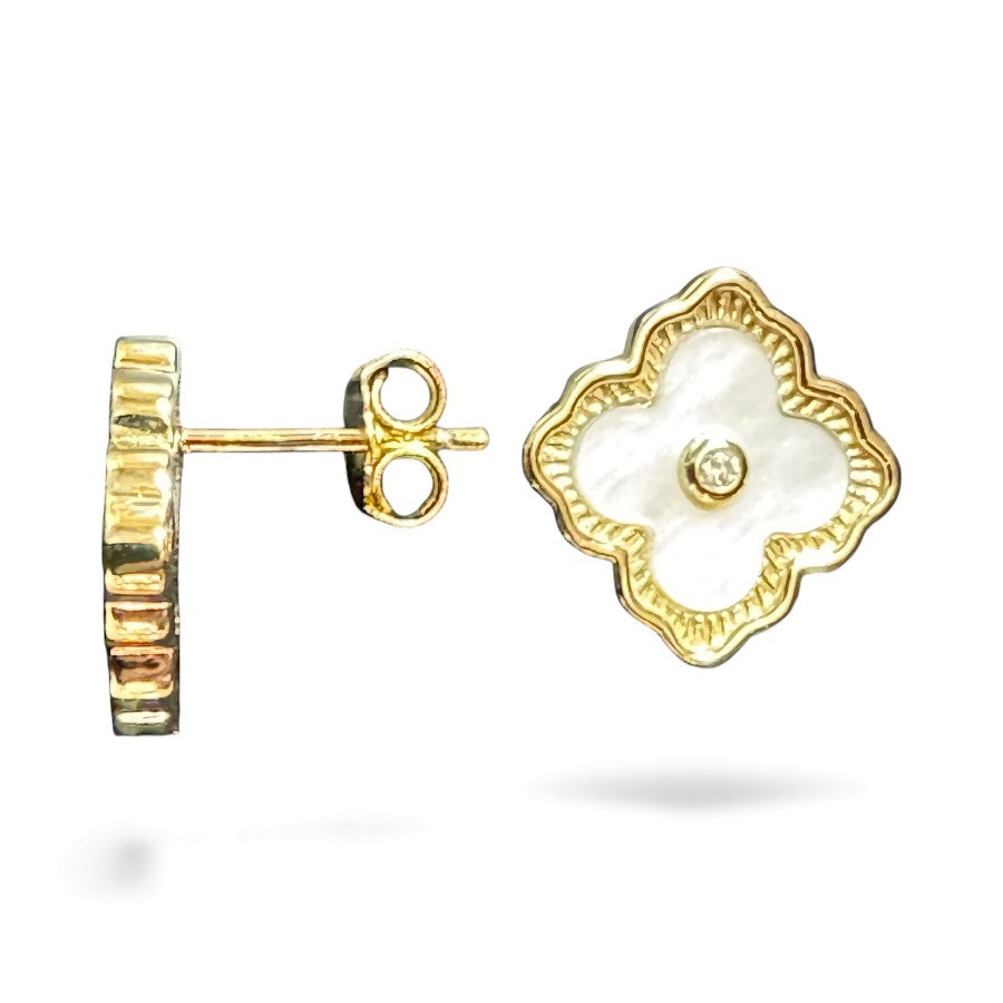 Sterling Silver Stud Earring CZ Stone ECZ55702