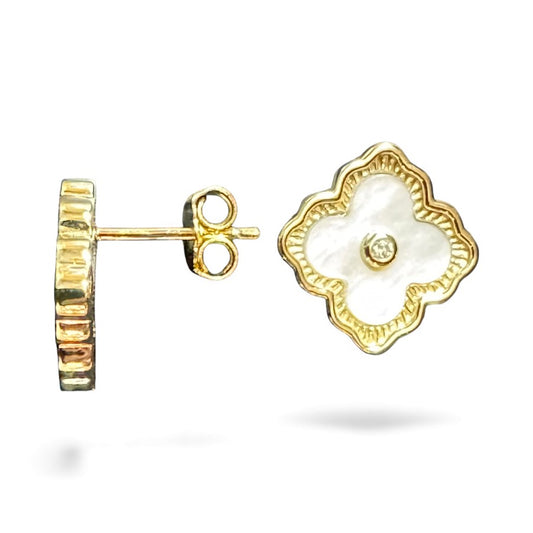 Sterling Silver Stud Earring CZ Stone ECZ55702