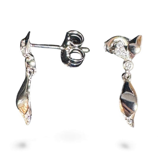 Sterling Silver Stud Earring CZ Stone ECZ6022
