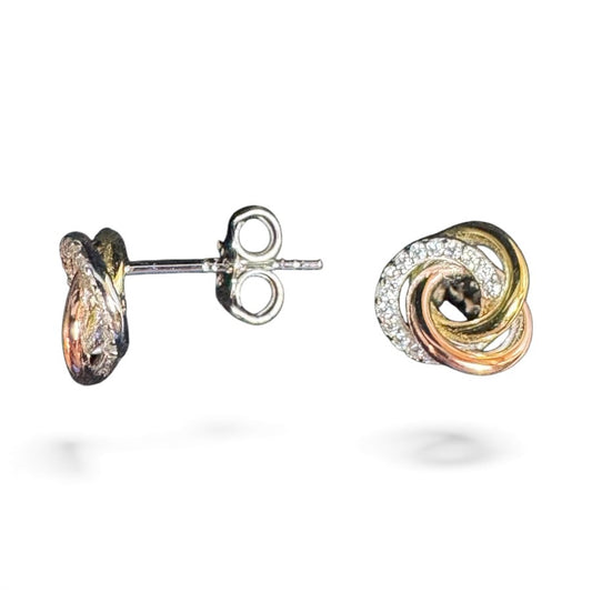 Sterling Silver Stud Earring CZ Stone ECZ6100