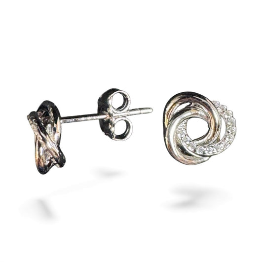 Sterling Silver Stud Earring CZ Stone ECZ6100