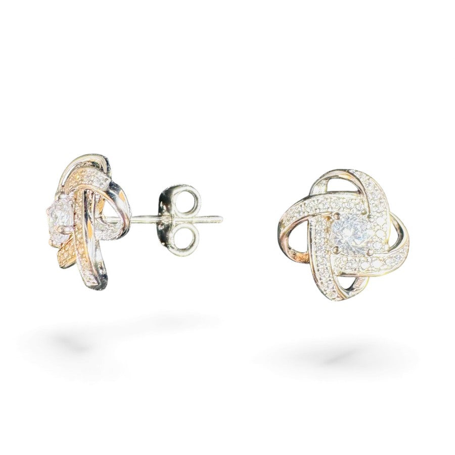Sterling Silver Stud Earring CZ Stone ECZ6102Y