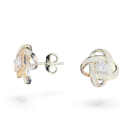 Sterling Silver Stud Earring CZ Stone ECZ6102Y
