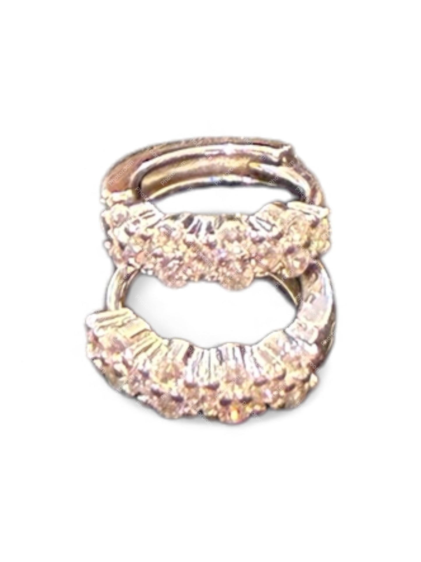 Sterling Silver Earring Gold Plated CZ Stone ECZ7001