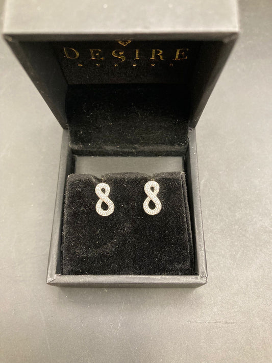 Sterling Silver Cz Infinity Stud ECZ742