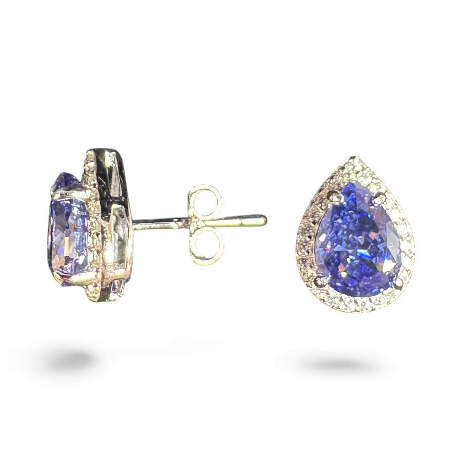 Sterling Silver Stud Earring CZ Stone ECZ804