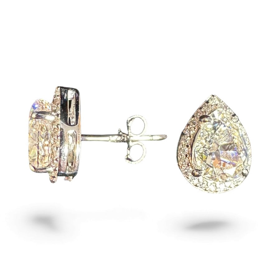Sterling Silver Stud Earring CZ Stone ECZ804