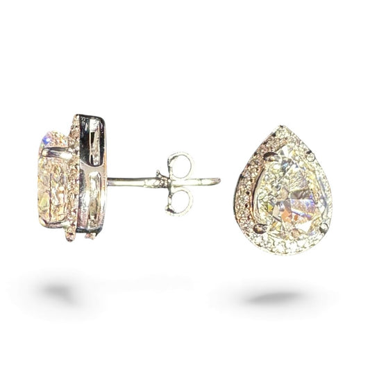 Sterling Silver Stud Earring CZ Stone ECZ804