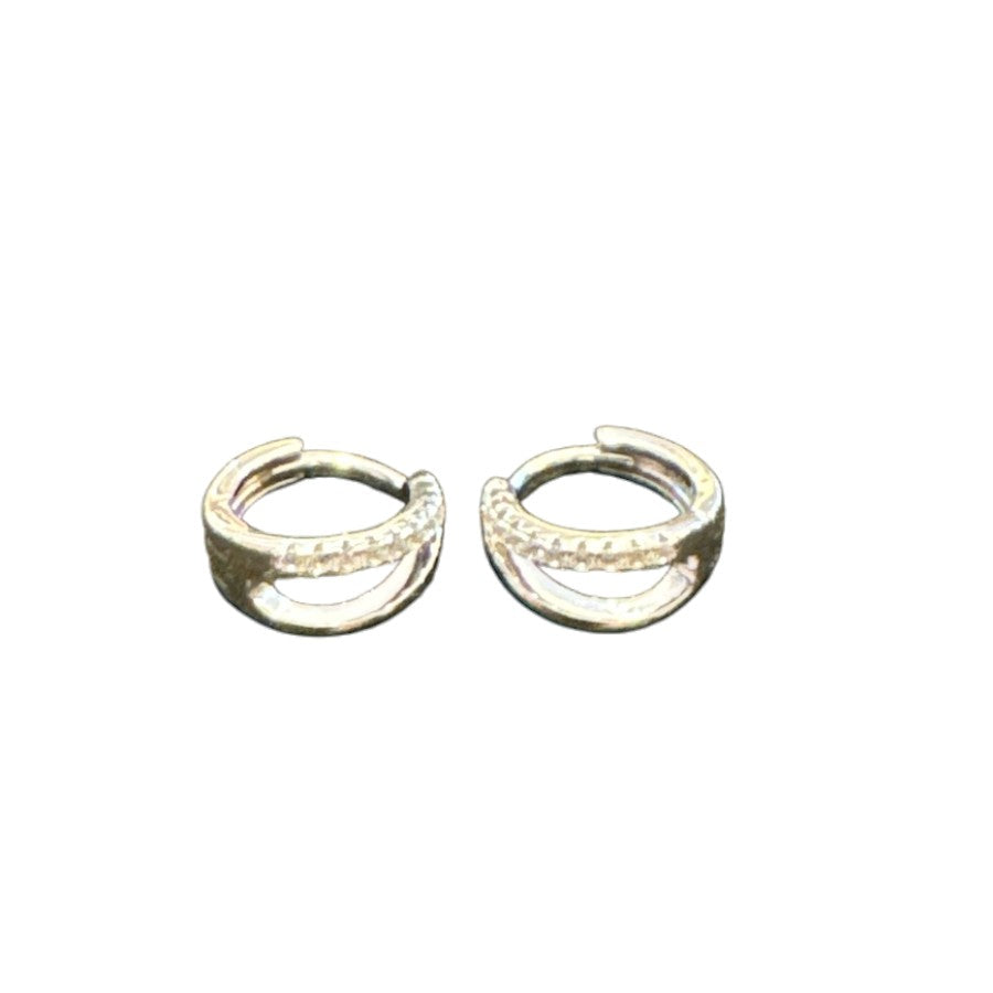 Sterling Silver Round Earring CZ Stone ECZ8211