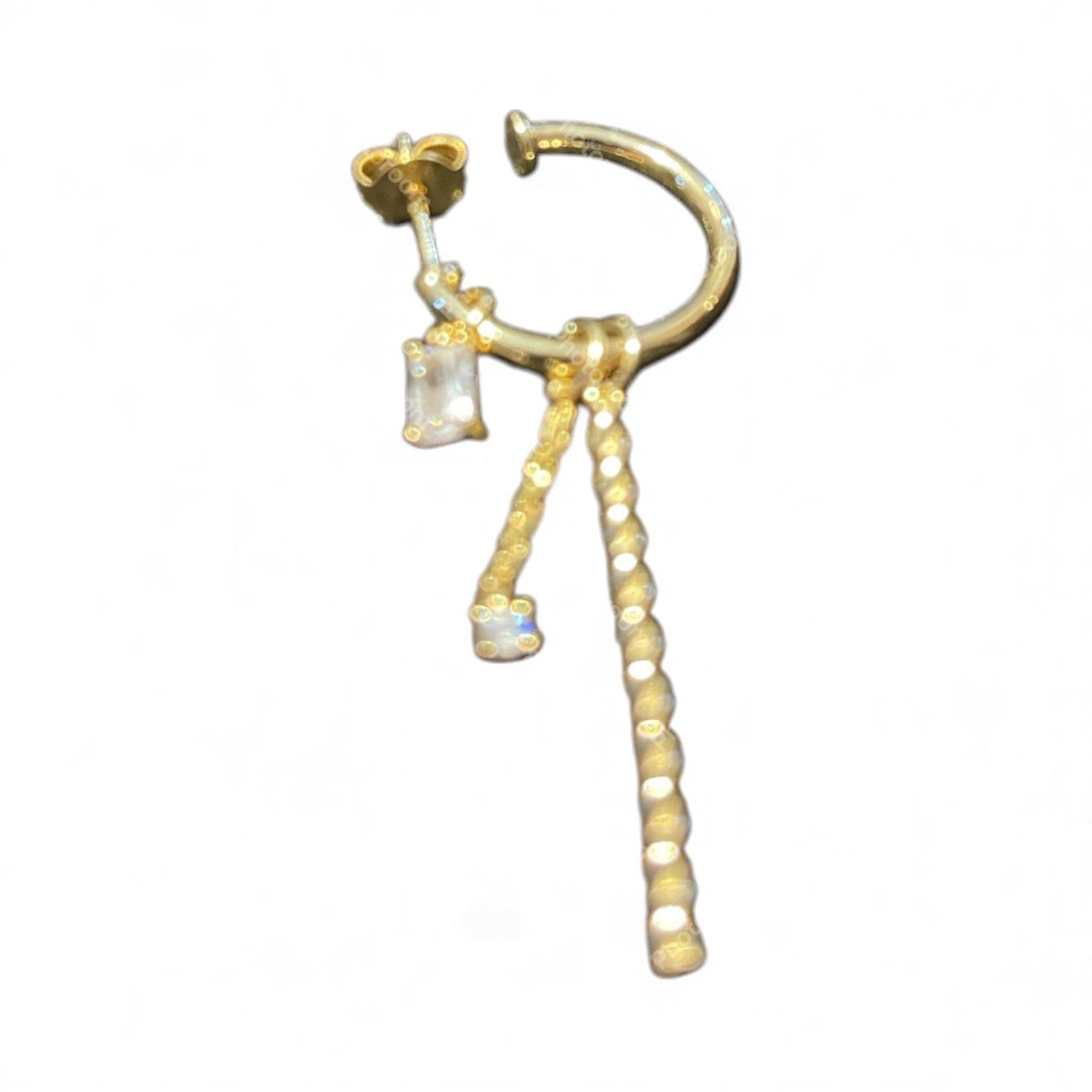 Sterling Silver Drop Earring CZ Stone ECZ8400